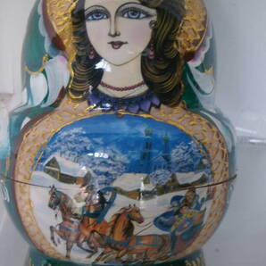 ★ マトリョーシカ 人形 工芸品 МАТРЁШКА 民芸品 ロシア 願い事を叶えるマトリョーシカ 最大高さ15㎝ 自宅保管品