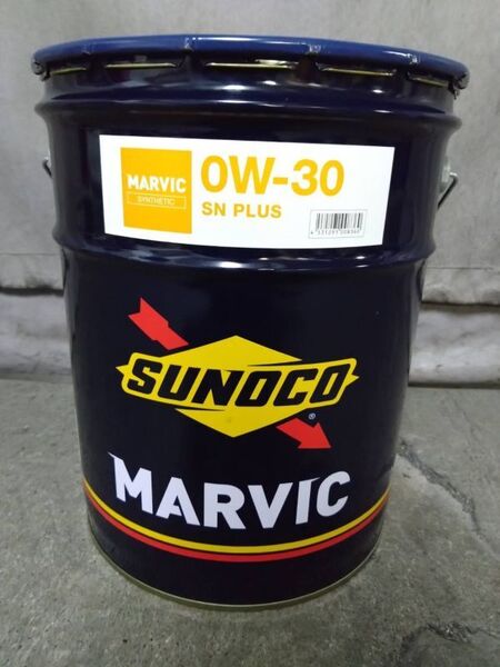 送料無料!SUNOCO MARVIC スノコ マーヴィック SN PLUS 0W-30 部分合成 20L缶 正規品