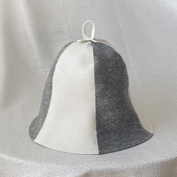 サウナハット 2トーン柄 フェルト素材 帽子 sauna hat サウナキャップ ととのう サ活 サ道 サウナグッズ ユニセックス