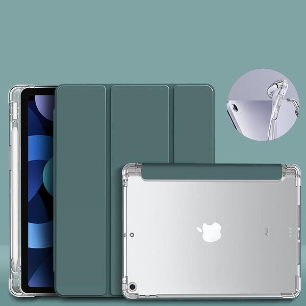 ハーフクリア iPad ケース グリーン 2025年 最新モデル 11インチ iPad A16 第11世代 iPad Air M3 アイパッド カバー