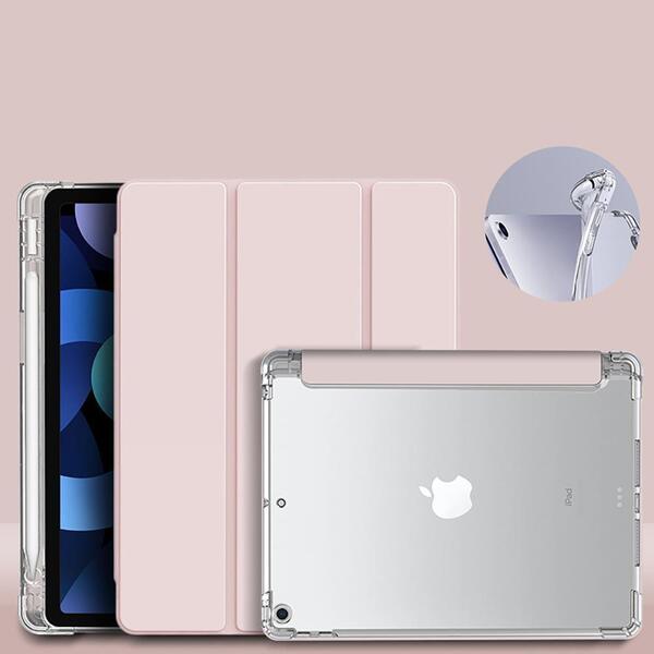 ハーフクリア iPad ケース ピンク 2025年 最新モデル 11インチ iPad A16 第11世代 iPad Air M3 アイパッド カバー
