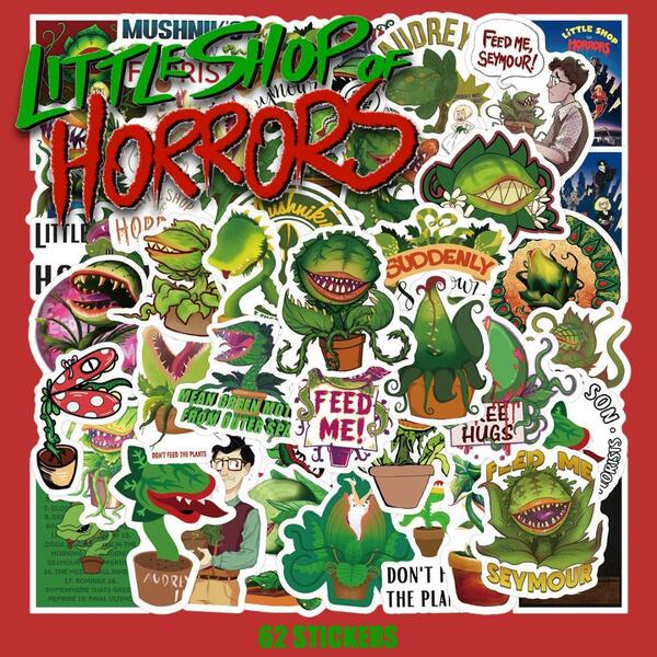 LITTLE SHOP OF HORRORS ステッカー 62枚セット PVC 防水 シール リトルショップ・オブ・ホラーズ ミュージカル ホラー 映画