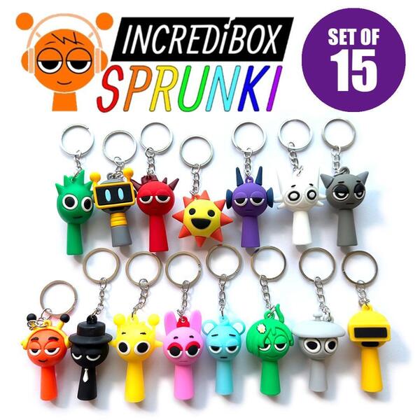 ★アウトレット★ Sprunki キーホルダー 15個セット スプランキー