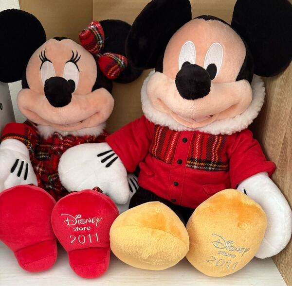 ★ ディズニーストア限定 ミッキー ミニー 2011 クリスマス ぬいぐるみ
