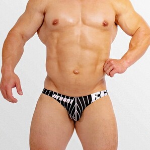 EGDE エッジ【REBOOT RE STRIPE (新色3830) スーパーローライズ ビキニ】ブラック/L