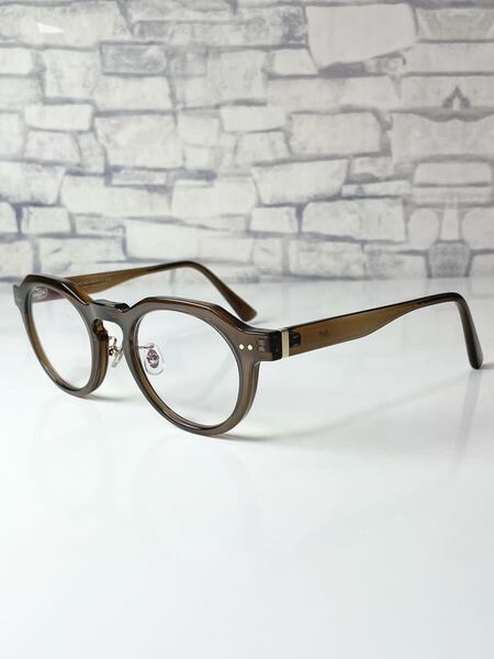 Zoff CLASSIC ZA231019-43A1 ゾフ クラウンパント型 クリアブラウン 眼鏡 良品