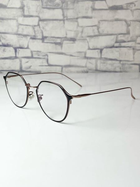 Zoff 紫外線100%カットクリアサングラス(紫外線100%カットダテメガネ) ZF232G02-43E1 ゾフ ボストン型 ブラウン サングラス 良品