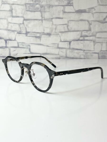 JINS CLASSIC Slim UCF-22A-184 ジンズ クラウンパント型 グレーデミ 眼鏡 良品