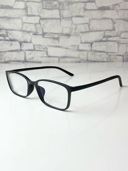 JINS LightWeight -Slim- MRF-18A-036 ジンズ ウェリントン型 マットブラック 眼鏡 良品