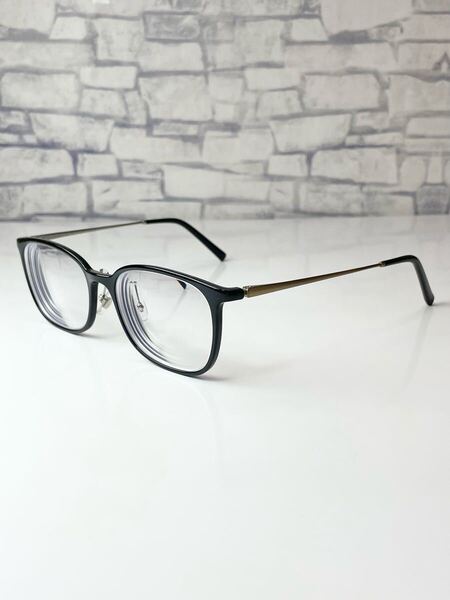JINS Combination Airframe URF-23S-149 ジンズ ウェリントン型 ブラック 眼鏡 良品