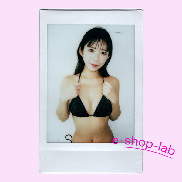HIT'S/長澤茉里奈 1of1 水着オフショットチェキ 現場撮影 (黒ビキニ)