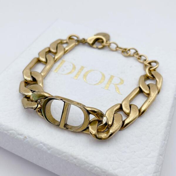 Christian Dior ブレスレット フィガロ 喜平 チェーン ゴールド