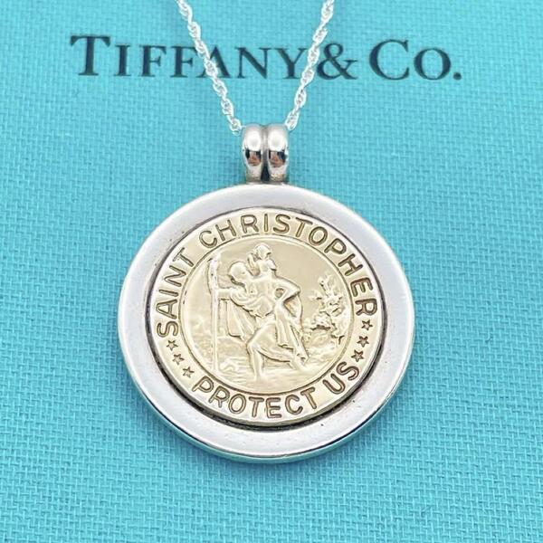 Tiffany & Co. セントクリストファー ネックレス コイン K18
