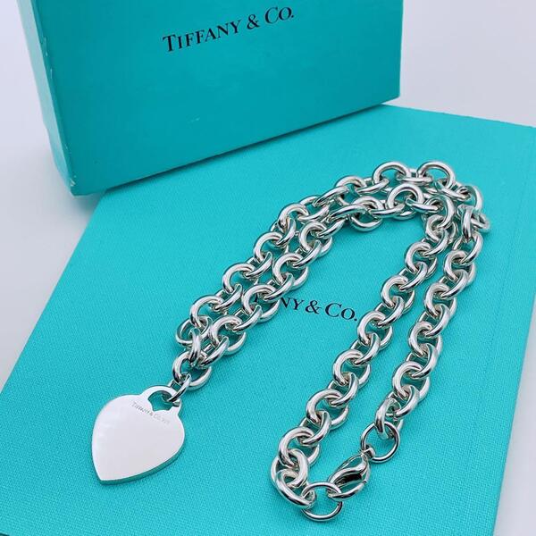 Tiffany & Co. チョーカー ネックレス ハートタグ シルバー925