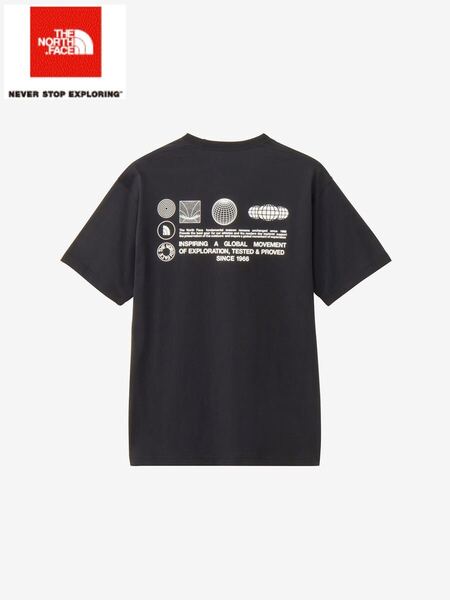 THE NORTH FACE S/S FD Globe Grid Cotton Teeザノースフェイス フラッシュドライ グローブグリッドコットンTシャツ ブラックNT32550-K/XL
