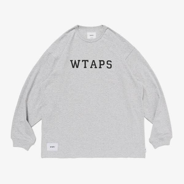 WTAPS 2025 SS ACADEMY LS CTPL COLLEGE サイズ M ASH GRAY x02 BLANK DESIGN ダブルタップス