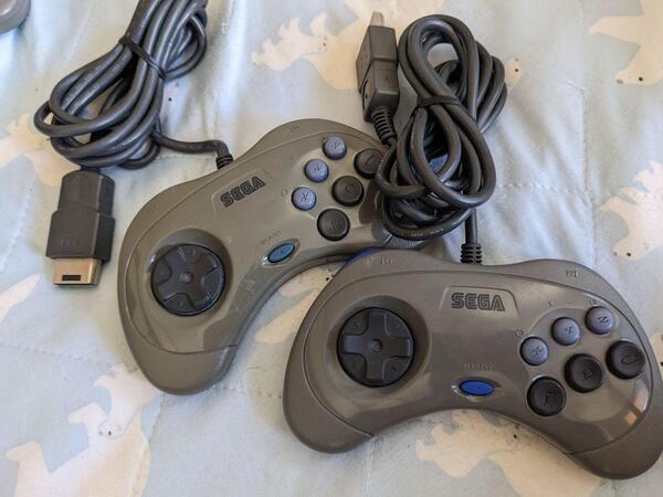 2個 SEGA セガサターン コントローラー グレー HSS-0101