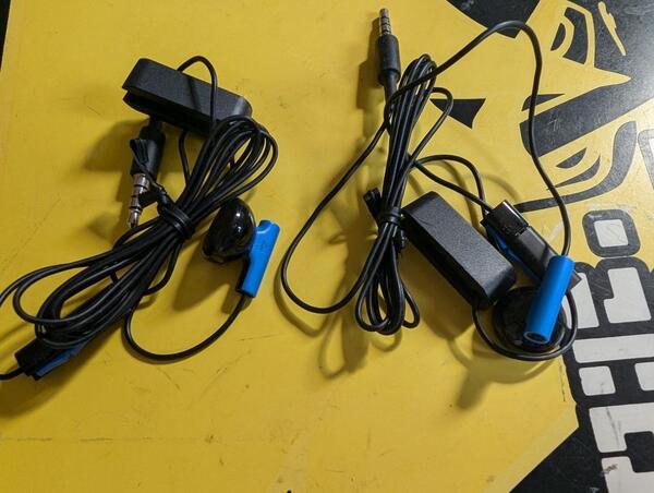 2個 新品 SONY純正 イヤホン モノラルヘッドセット イヤホンマイク PS4