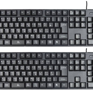★新品 親指シフト表記付きUSBライトタッチキーボード(黒)2つセット 親指シフトを始めよう!!★