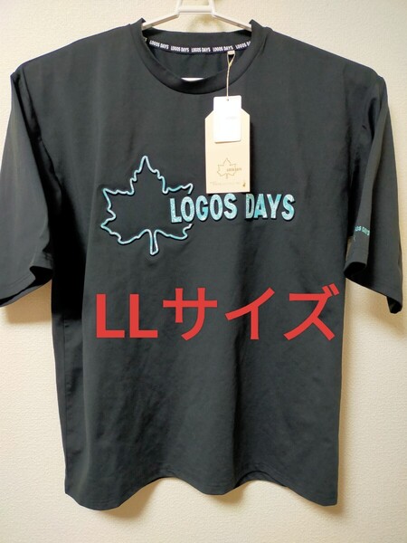 LLサイズ!送料無料!LOGOS DAYS 半袖 【ビッグロゴ】ロゴメンズ アウトドア キャンプ カジュアル 紳士用 黒地