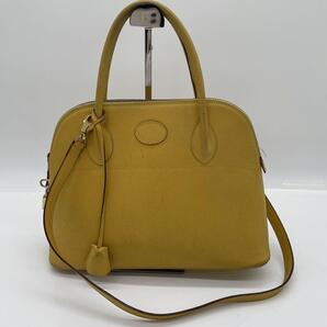 HIGH CLASS ハイクラス 2WAY レザーバッグ イエロー ブランド レディース
