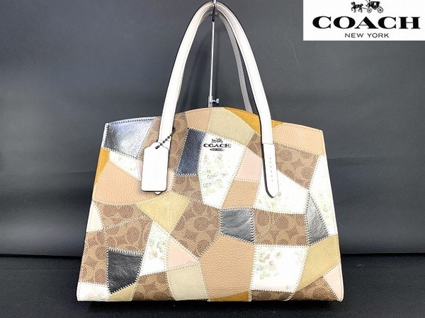 極美品★送料無料★レアモデル COACH コーチ パッチワーク レザー トートバッグ 肩掛け可能
