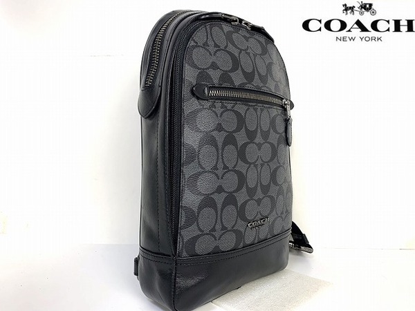 良品★送料無料 コーチ メンズ COACH グラハム シグネチャー スリング パック ボディバッグ ショルダー