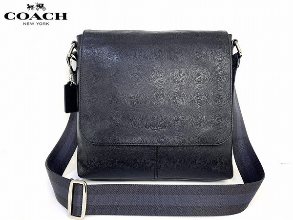極美品★送料無料★ コーチ メンズ COACH サリバン レザー メッセンジャーバッグ ビジネス ショルダー バッグ ブラック
