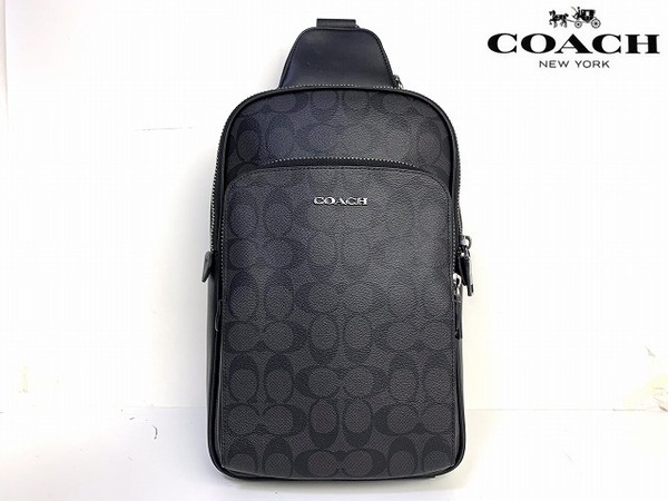 極美品★送料無料★ COACH コーチ メンズ イーサン シグネチャー パック ボディバッグ 2024 新作