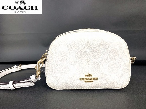 極美品★ 送料無料★ コーチ COACH シグネチャー ミニセレナ クロスボディ 2Way ショルダーバッグ ポーチ 2626