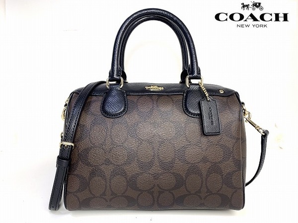 極美品★送料無料★ コーチ COACH ラグジュアリー シグネチャー ベネット サッチェル 2Way ショルダーバッグ ハンドバッグ