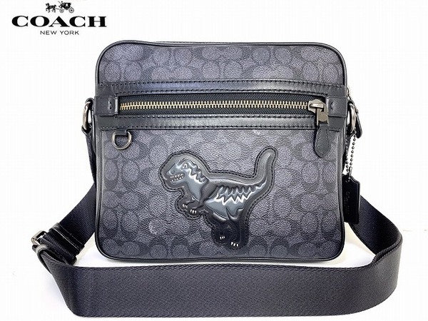 極美品★送料無料★国内未入荷モデル コーチ COACH メンズ ディラン 27 シグネチャー レキシー カメラバッグ ショルダーバッグ