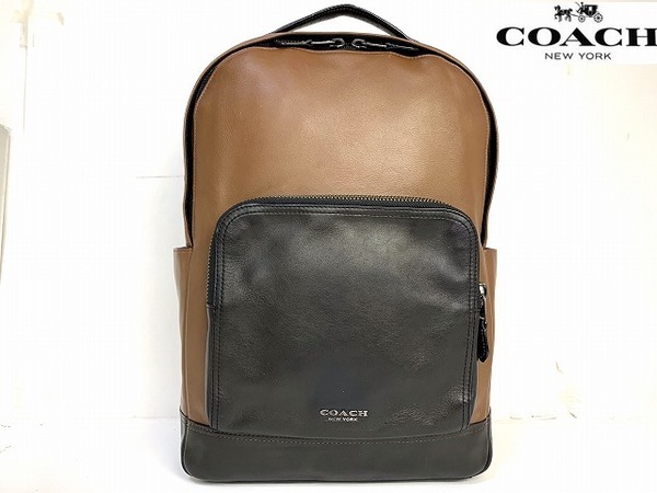 送料無料★ コーチ メンズ COACH グラハム レザー バックパック リュック デイパック