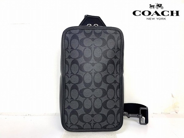 新品同様★送料無料★ COACH コーチ メンズ サリバン シグネチャー スリング パック ボディバッグ ショルダー C9867