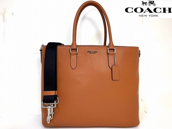 美品★送料無料★ コーチ メンズ COACH ベケット レザー 2Way ショルダーバッグ トートバッグ ビジネストート