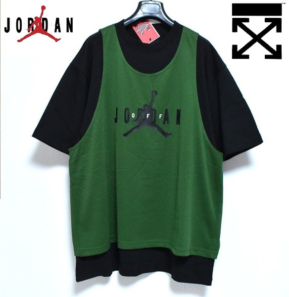 【送料無料】新品 NIKE JORDAN × OFF WHITE S/S トップ S CV3524-361 ジョーダン オフホワイト