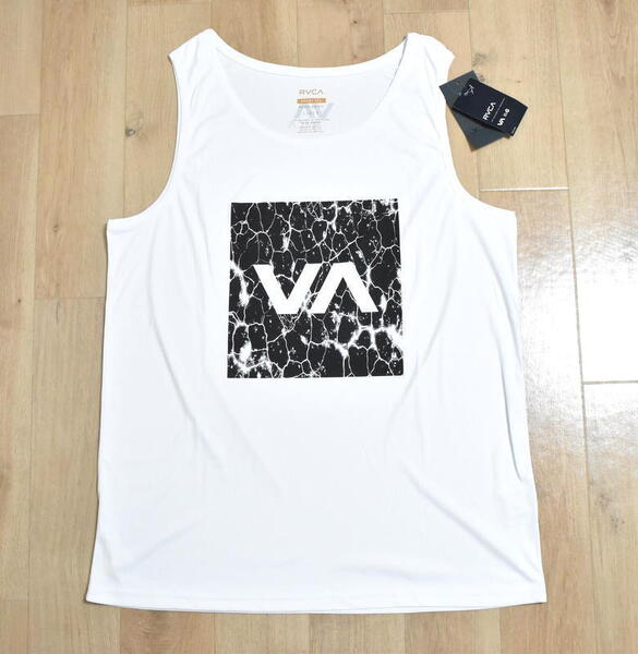 【送料無料】新品 RVCA ルーカ ラッシュガード タンクトップ M BB041860 UPF50+ WHITE トレーニング 格闘技 伸縮性 吸汗性 速乾性 抗菌性