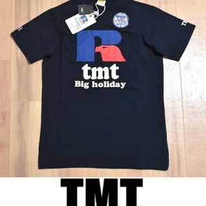 【送料無料】新品 TMT × ラッセル BIGHOLIDAY Tシャツ S ネイビー