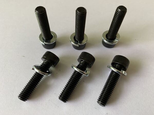 レカロシート SR-3 Lシリーズ 固定用 高強度ボルト M6×25 + スプリングワッシャー 6本set 4