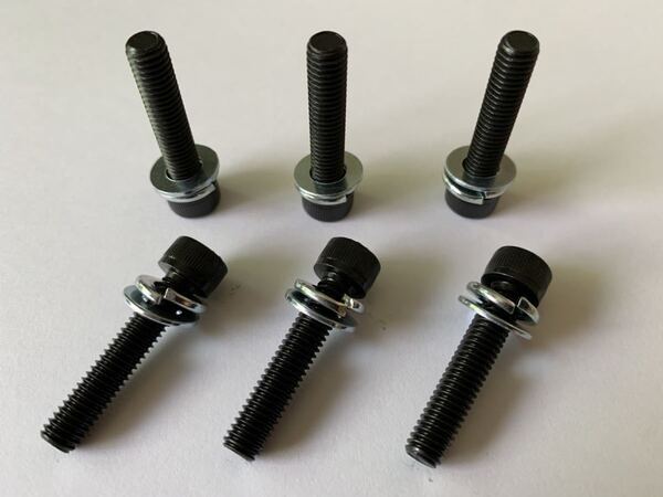 レカロシート SR-3 Lシリーズ 固定用 高強度ボルト M6×30 + ワッシャー + スプリングワッシャー 6本set 28