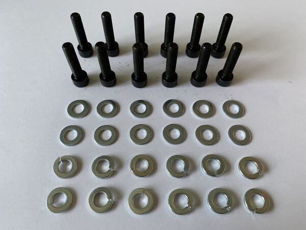 レカロシート SR-3 Lシリーズ 固定用 高強度ボルト M6×25 + ワッシャー + スプリングワッシャー 12本set 10
