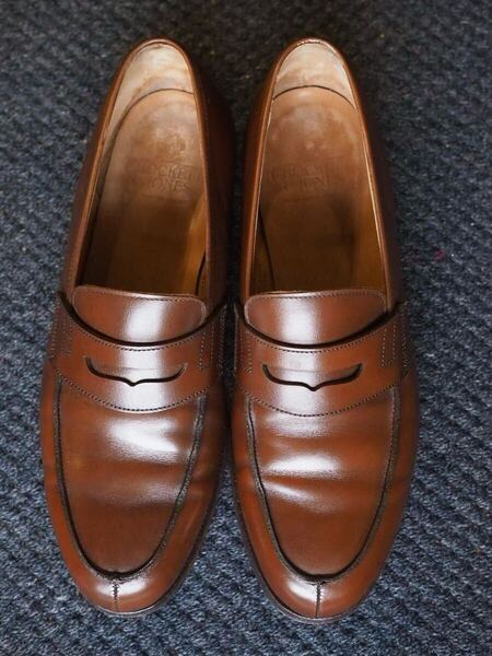 CROCKETT&JONES クロケット&ジョーンズ LINCOLN リンカーン 8.5 茶色 ローファー 美品