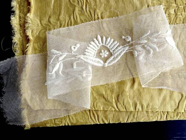 1800年-1900年 フランス レース ヴァランシエンヌ アプリカシオン チュール 綿レース 衣装 ドール 創作 アンティーク