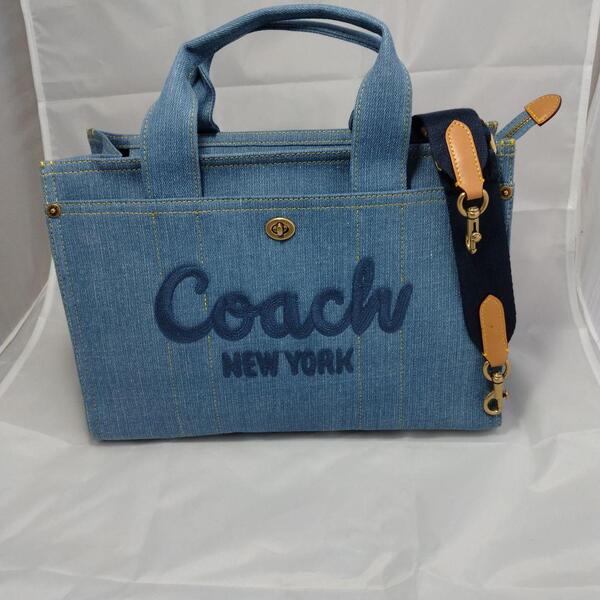【新品未使用】COACH デニムトートバッグ CR657 BLUE ブルー 青