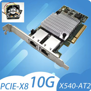 【FAN付】 10ギガビット イーサーネット LANカード 10GbE NIC intel X540-T2 互換