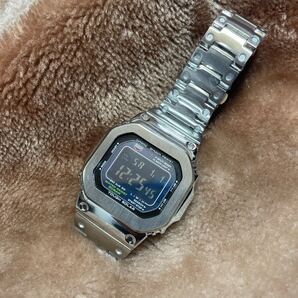 送料無料 フルメタル カスタム タフソーラー Gショック シルバー G-5600A ベルベゼ交換品 G-SHOCK CASIO スピード