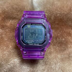 送料無料 カスタム 電波タフソーラー Gショック スケルトン パープル GW-M5600BC ベルベゼ交換品 G-SHOCK CASIO スピード マルチバンド5