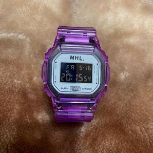送料無料 DW-5600VT MHL コラボ ベルベゼ交換品 G-SHOCK CASIO パープル スケルトン 透明 スピード クリア カスタム パーツ 紫