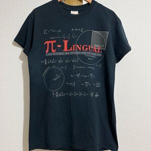 ギルダン 半袖 プリント tシャツ mit museum 数式 数学 S 古着 ブラック Tシャツ 黒