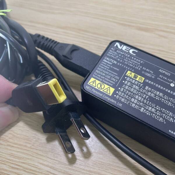 NEC 20V 2.25A 角型タイプ Lenovoにも使えます。 こちらは、送料込み価格で安心。